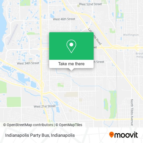 Indianapolis Party Bus map
