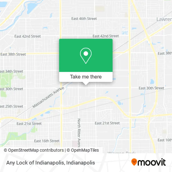 Any Lock of Indianapolis map