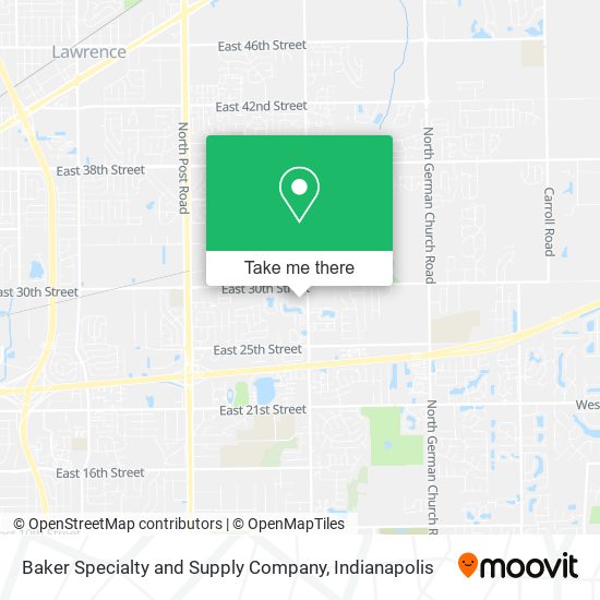 Mapa de Baker Specialty and Supply Company