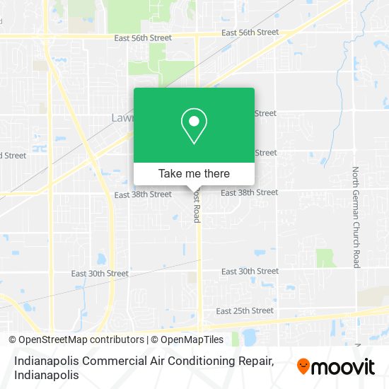 Mapa de Indianapolis Commercial Air Conditioning Repair
