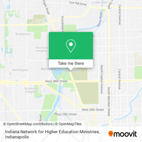 Indiana Network for Higher Education Ministries map