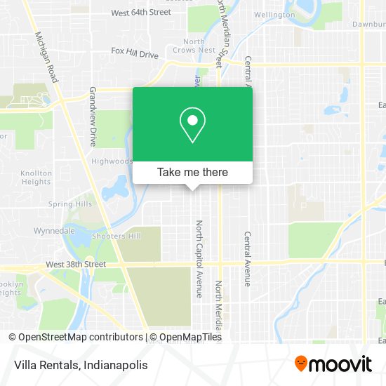 Villa Rentals map