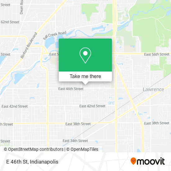 E 46th St map