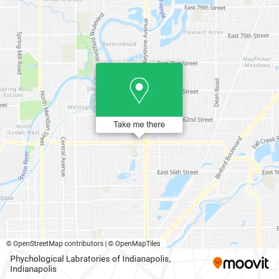 Phychological Labratories of Indianapolis map