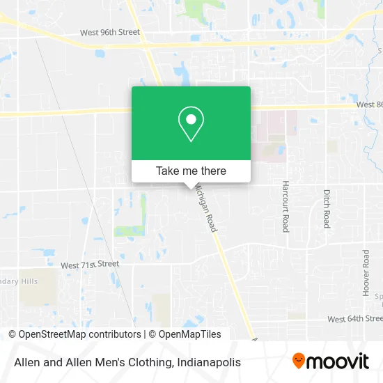 Allen and Allen Men's Clothing map