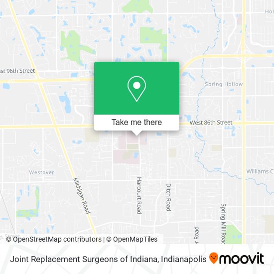 Mapa de Joint Replacement Surgeons of Indiana