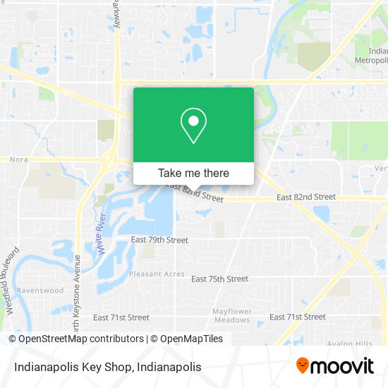 Mapa de Indianapolis Key Shop