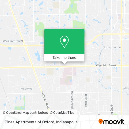 Pines Apartments of Oxford map