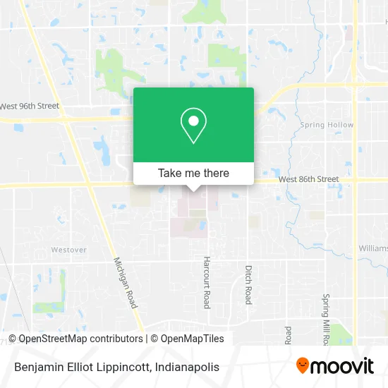 Benjamin Elliot Lippincott map