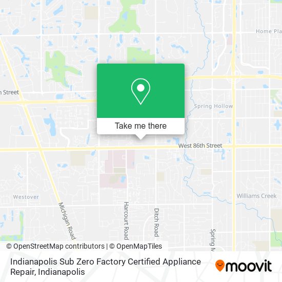 Mapa de Indianapolis Sub Zero Factory Certified Appliance Repair
