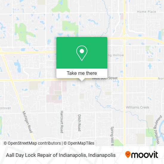 Mapa de Aall Day Lock Repair of Indianapolis