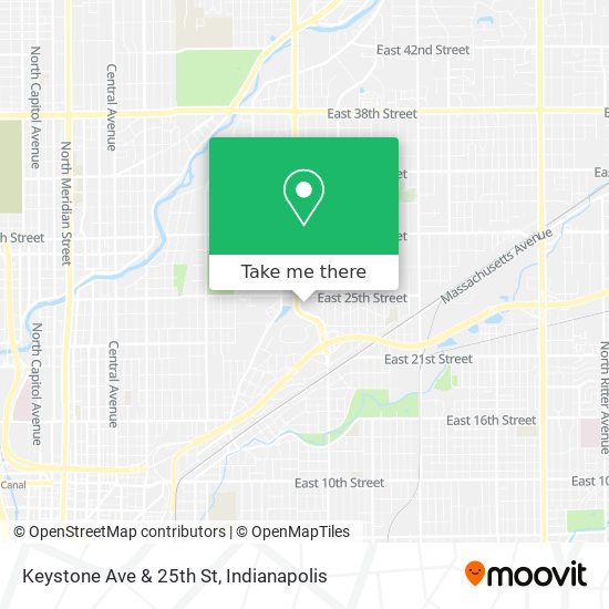 Keystone Ave & 25th St map