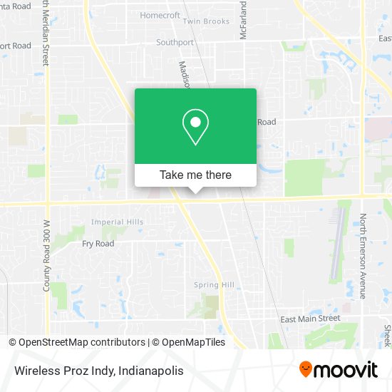 Wireless Proz Indy map