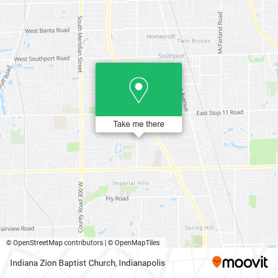 Indiana Zion Baptist Church map