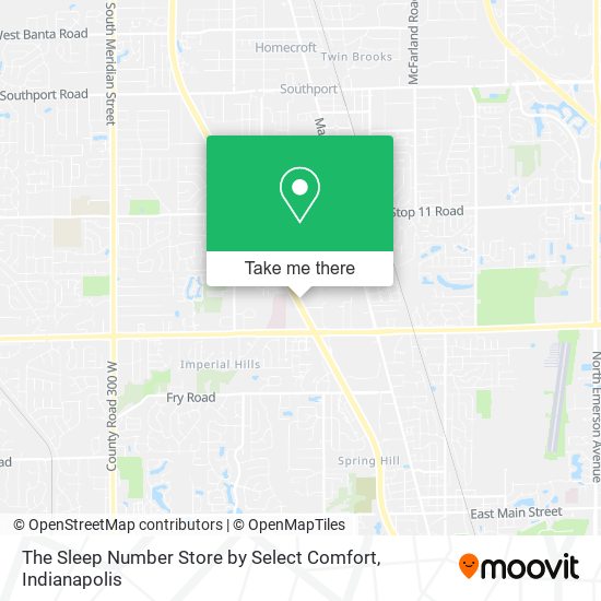 The Sleep Number Store by Select Comfort map