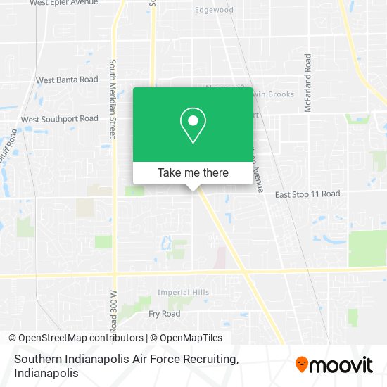 Southern Indianapolis Air Force Recruiting map