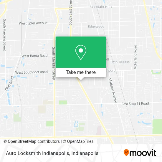 Auto Locksmith Indianapolis map