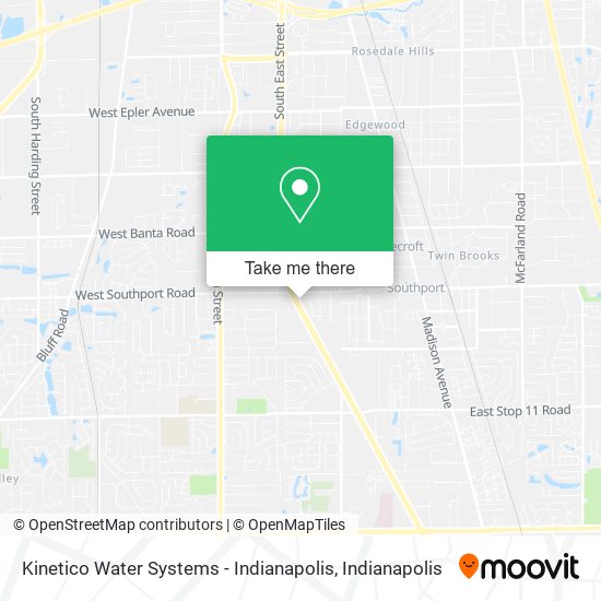 Mapa de Kinetico Water Systems - Indianapolis