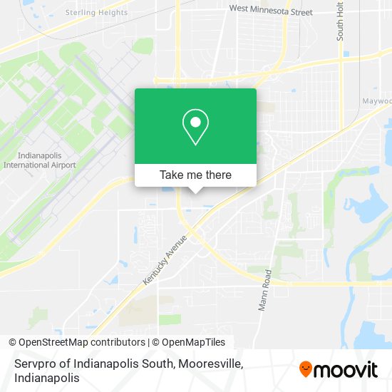 Servpro of Indianapolis South, Mooresville map