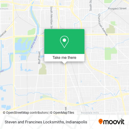 Steven and Francines Locksmiths map
