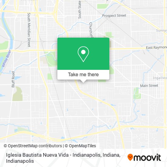 Mapa de Iglesia Bautista Nueva Vida - Indianapolis, Indiana