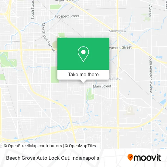Mapa de Beech Grove Auto Lock Out