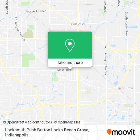 Mapa de Locksmith Push Button Locks Beech Grove