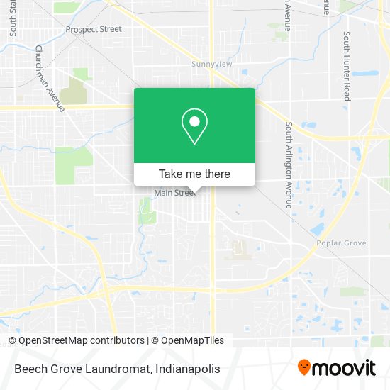 Beech Grove Laundromat map