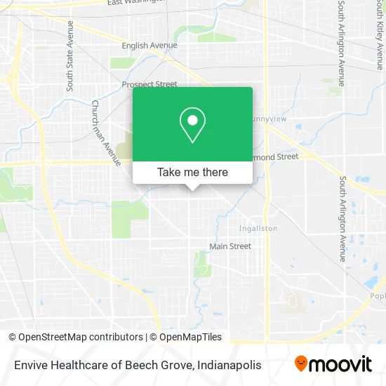 Mapa de Envive Healthcare of Beech Grove
