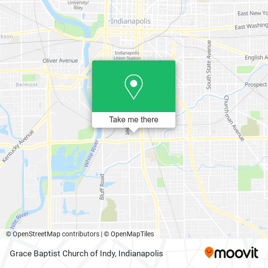 Grace Baptist Church of Indy map