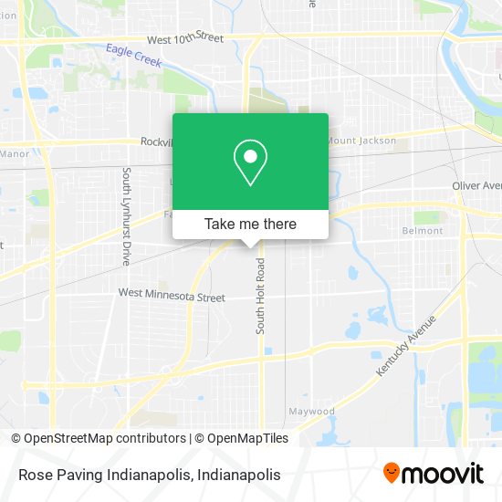 Rose Paving Indianapolis map