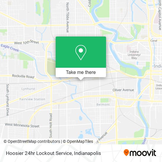 Hoosier 24hr Lockout Service map