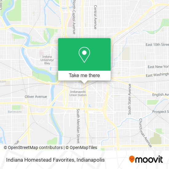 Mapa de Indiana Homestead Favorites