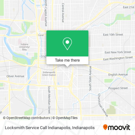 Mapa de Locksmith Service Call Indianapolis