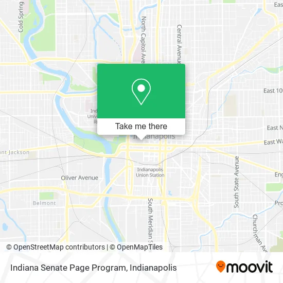 Indiana Senate Page Program map