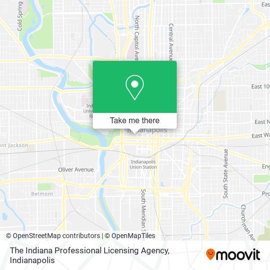 Mapa de The Indiana Professional Licensing Agency