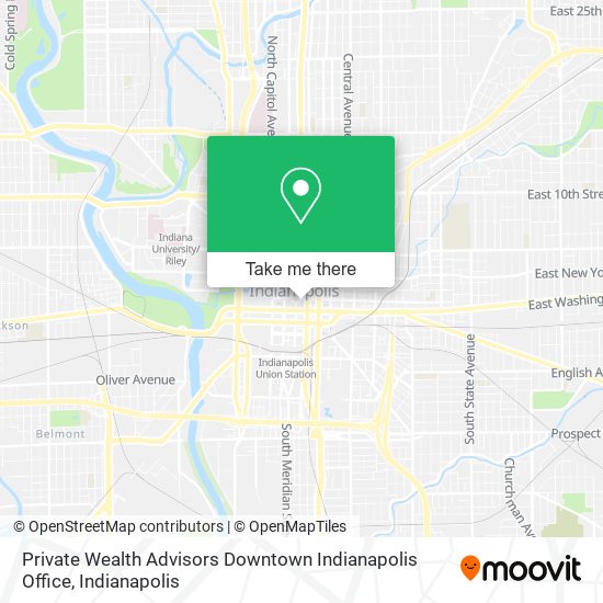 Mapa de Private Wealth Advisors Downtown Indianapolis Office