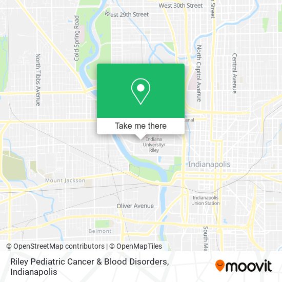 Mapa de Riley Pediatric Cancer & Blood Disorders