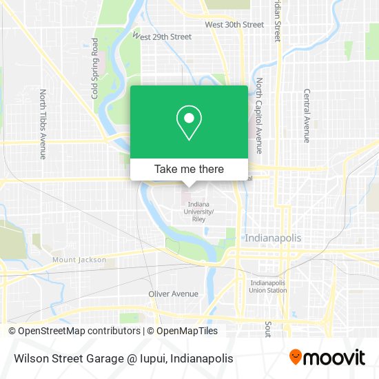 Mapa de Wilson Street Garage @ Iupui