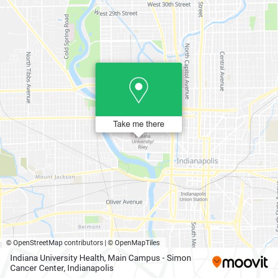 Mapa de Indiana University Health, Main Campus - Simon Cancer Center