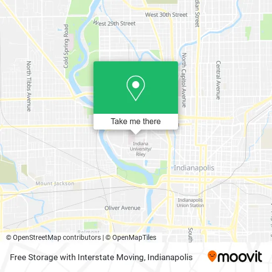 Free Storage with Interstate Moving map
