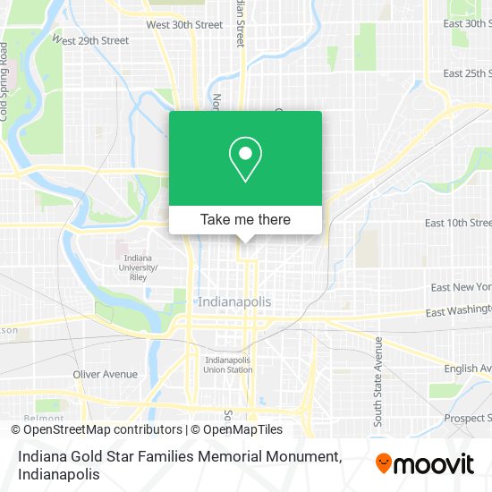 Indiana Gold Star Families Memorial Monument map