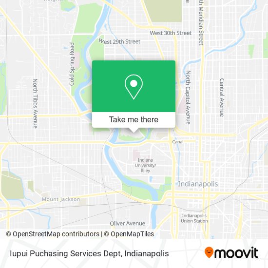 Mapa de Iupui Puchasing Services Dept