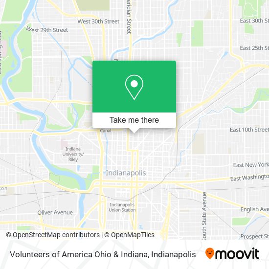 Volunteers of America Ohio & Indiana map