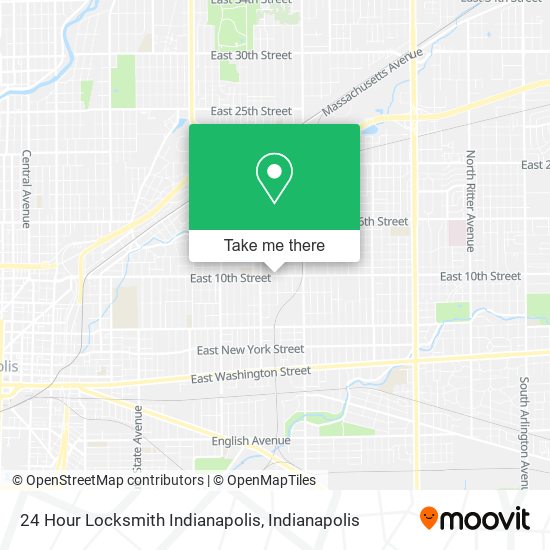 Mapa de 24 Hour Locksmith Indianapolis