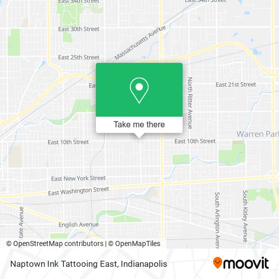 Naptown Ink Tattooing East map