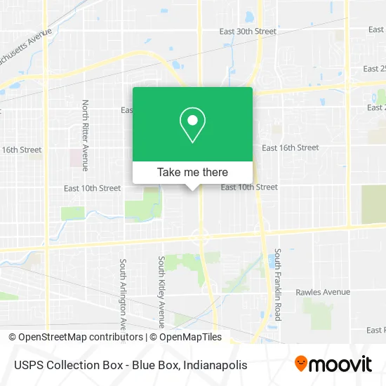 USPS Collection Box - Blue Box map