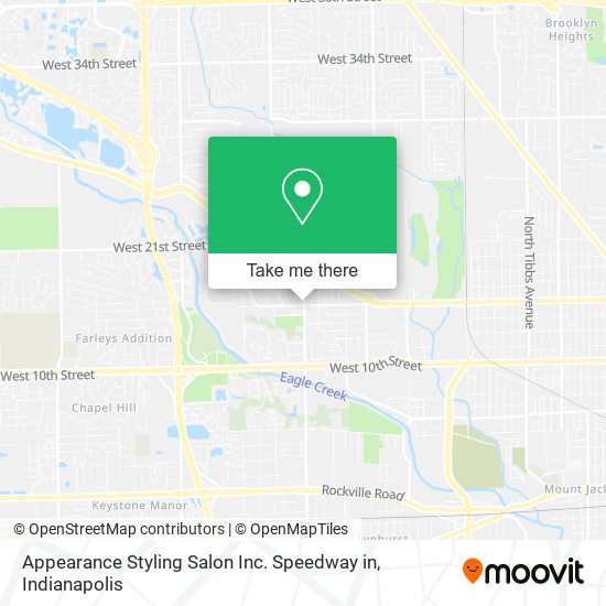 Appearance Styling Salon Inc. Speedway in map