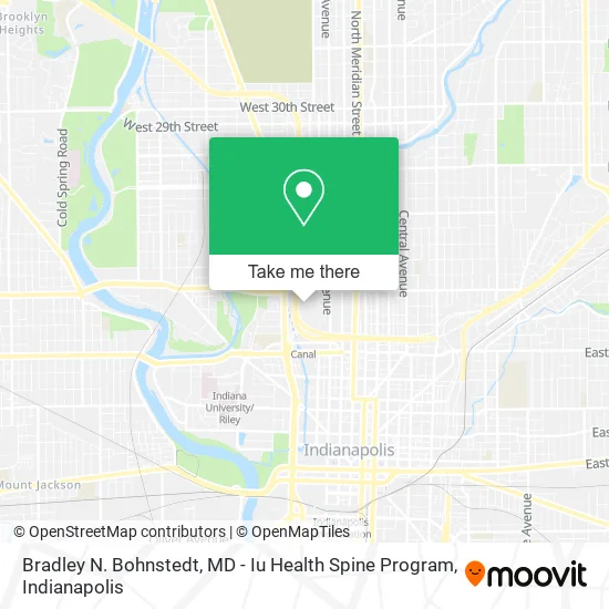 Bradley N. Bohnstedt, MD - Iu Health Spine Program map