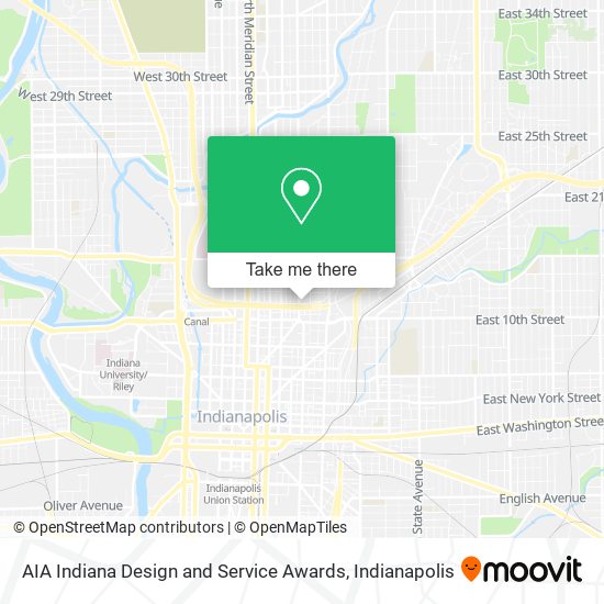 Mapa de AIA Indiana Design and Service Awards